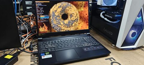 Gaming laptop stress-tested after repair before it goes back